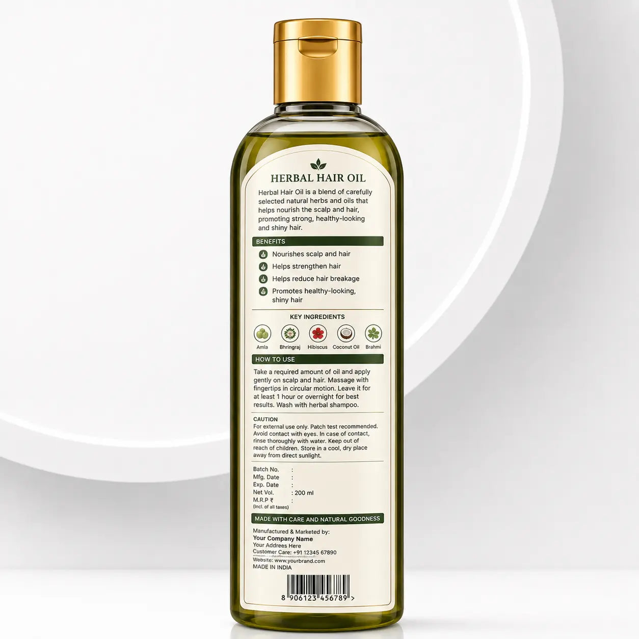Herbal Hair Oil in Pakistan | Organic Shikakai Hair Oil with 27 Heritage Herbs & 6 Natural Oils | Revive, Nourish & Strengthen Hair
