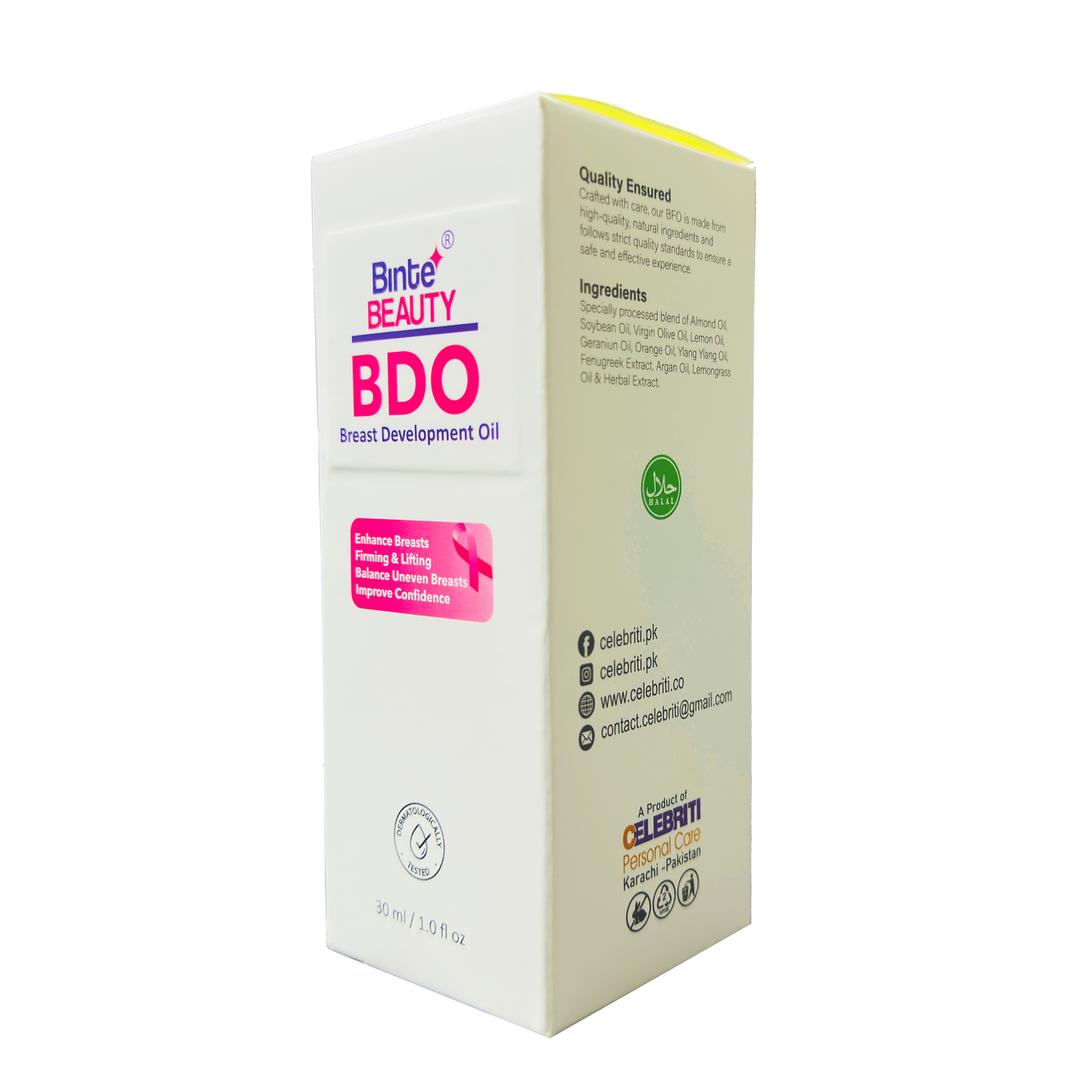 Binte Beauty Breast Development Oil (BDO)-(30 ml) Celebriti